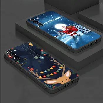 Чехол Для Samsung Galaxy S23 Ultra S22 S20 FE S21 Plus S10 Lite S9 S8 S7 S10e Силиконовый Бампер Чехол Для Телефона Рождественский Знак В Виде Ракушки
