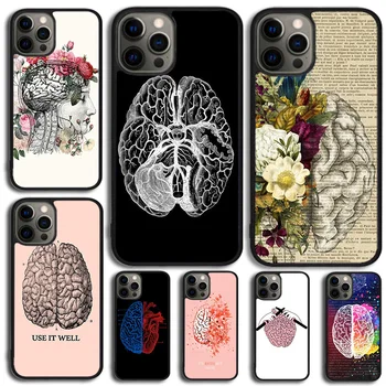 Чехол для телефона Anatomy Brain для iPhone 15 14 13 12 Mini 11 Pro Max SE 2020 6S 7 8 Plus X XS Max XR Cover Shell coque