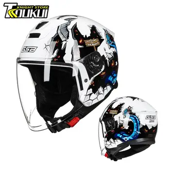 Шлем для скутера, Мотоциклетный Мужской Женский Мото-шлем, несколько моделей, шлем с открытым лицом, одобренный DOT Capacete De Moto Casque